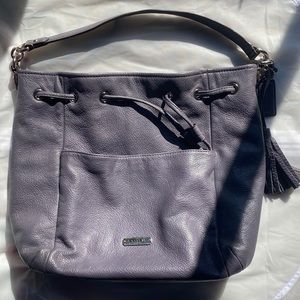 Coach Leather Drawstring Satchel/Bag